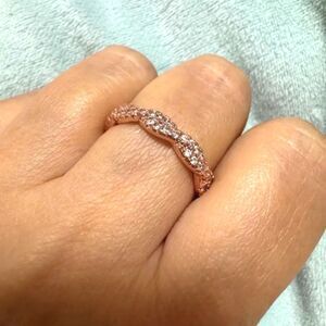 Eternity diamond wedding band sz 7